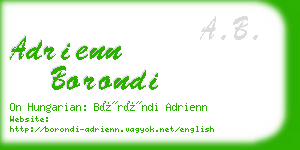 adrienn borondi business card